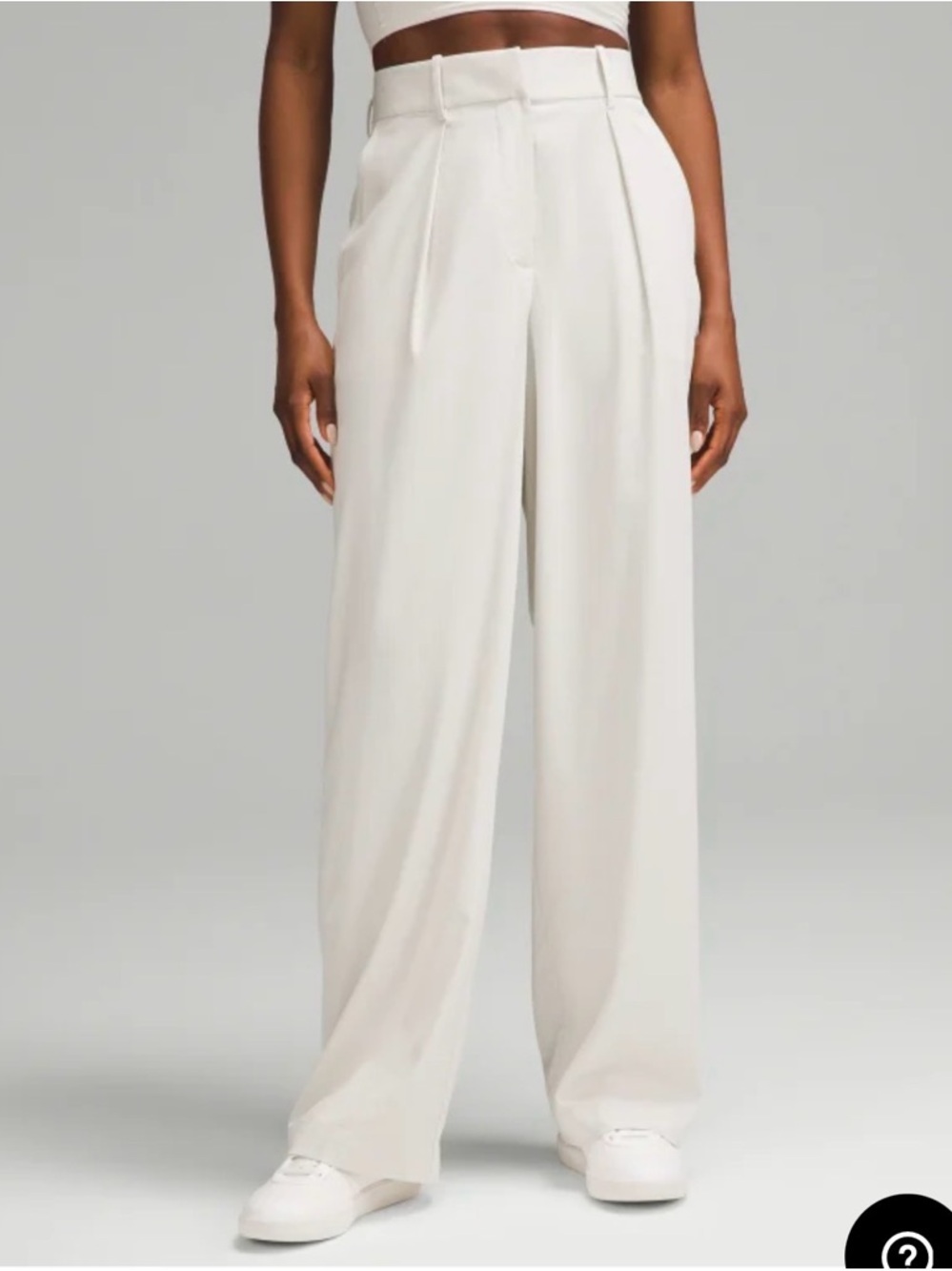 lululemon athletica Pleat Front High Rise Trouser - Bone